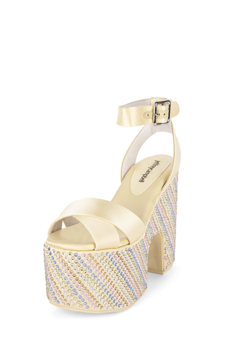 Jeffrey Campbell Riskybz-Lj Women's Platform Sandals Yellow | JMOULPB-80