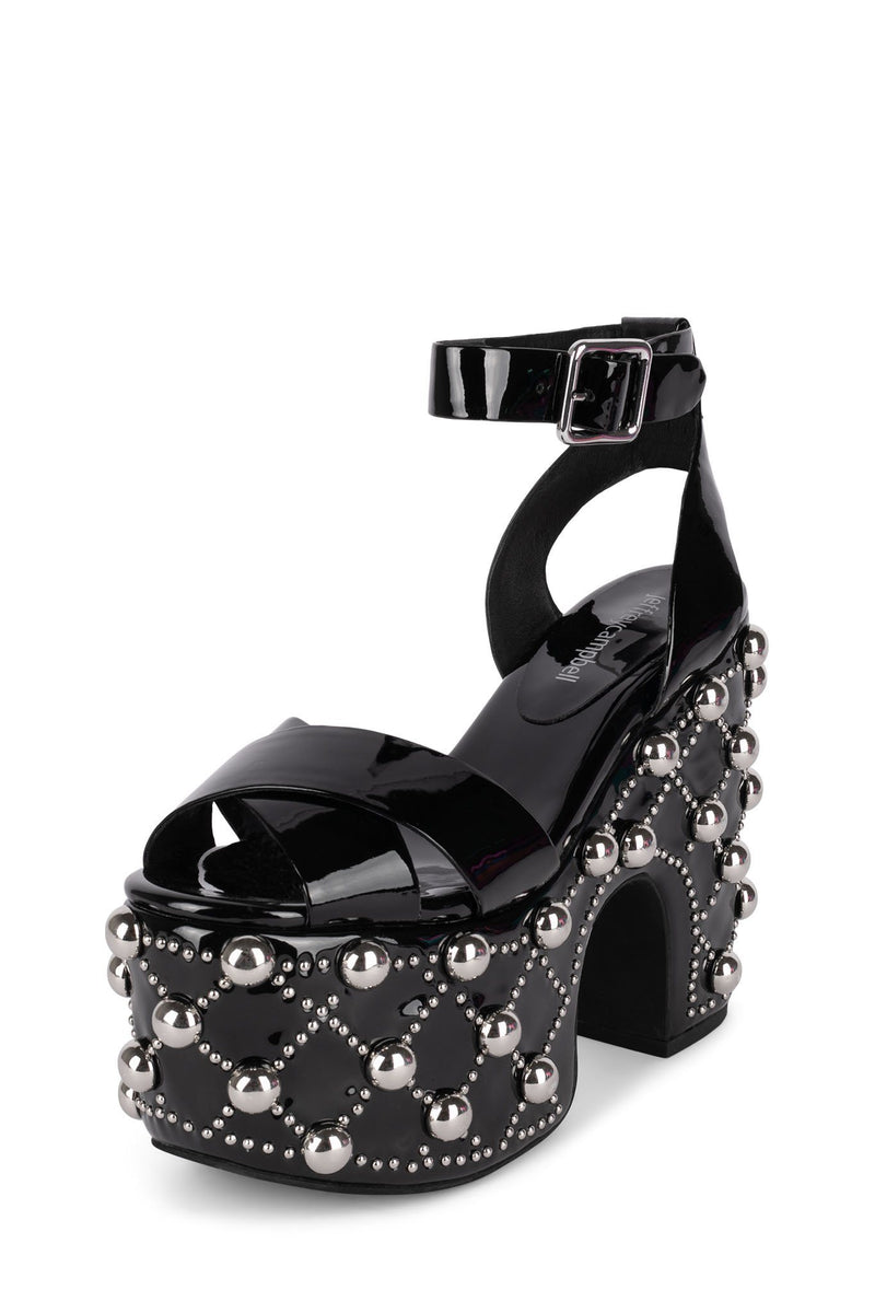 Jeffrey Campbell Riskybz-Ls Women's Platform Sandals Black | UYHRQES-49