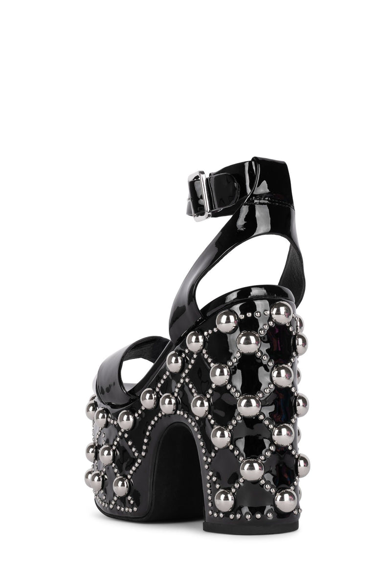 Jeffrey Campbell Riskybz-Ls Women's Platform Sandals Black | UYHRQES-49