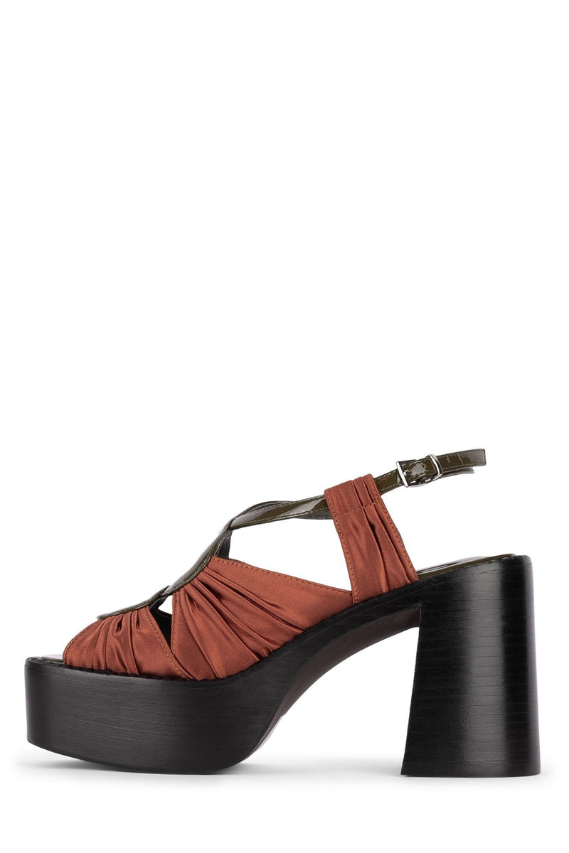 Jeffrey Campbell Rockshow Women's Platform Sandals Grey / Brown | PSUBZHI-42