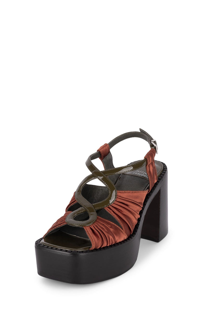 Jeffrey Campbell Rockshow Women's Platform Sandals Grey / Brown | PSUBZHI-42