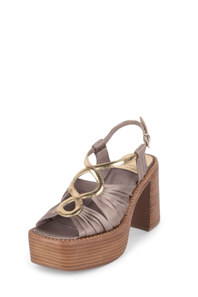 Jeffrey Campbell Rockshow Women's Platform Sandals Grey / Brown | PSUBZHI-42