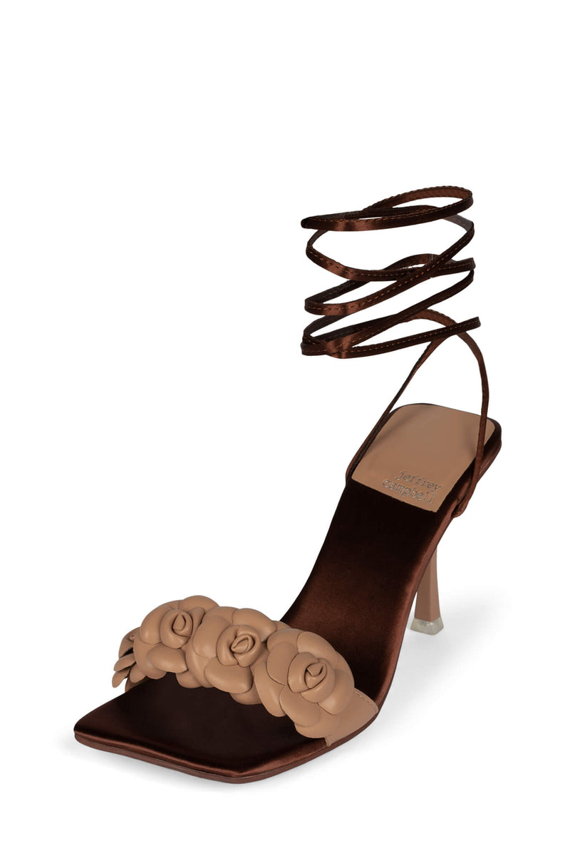 Jeffrey Campbell Rozi Women's Heels Brown / Navy | XEHPQOU-41