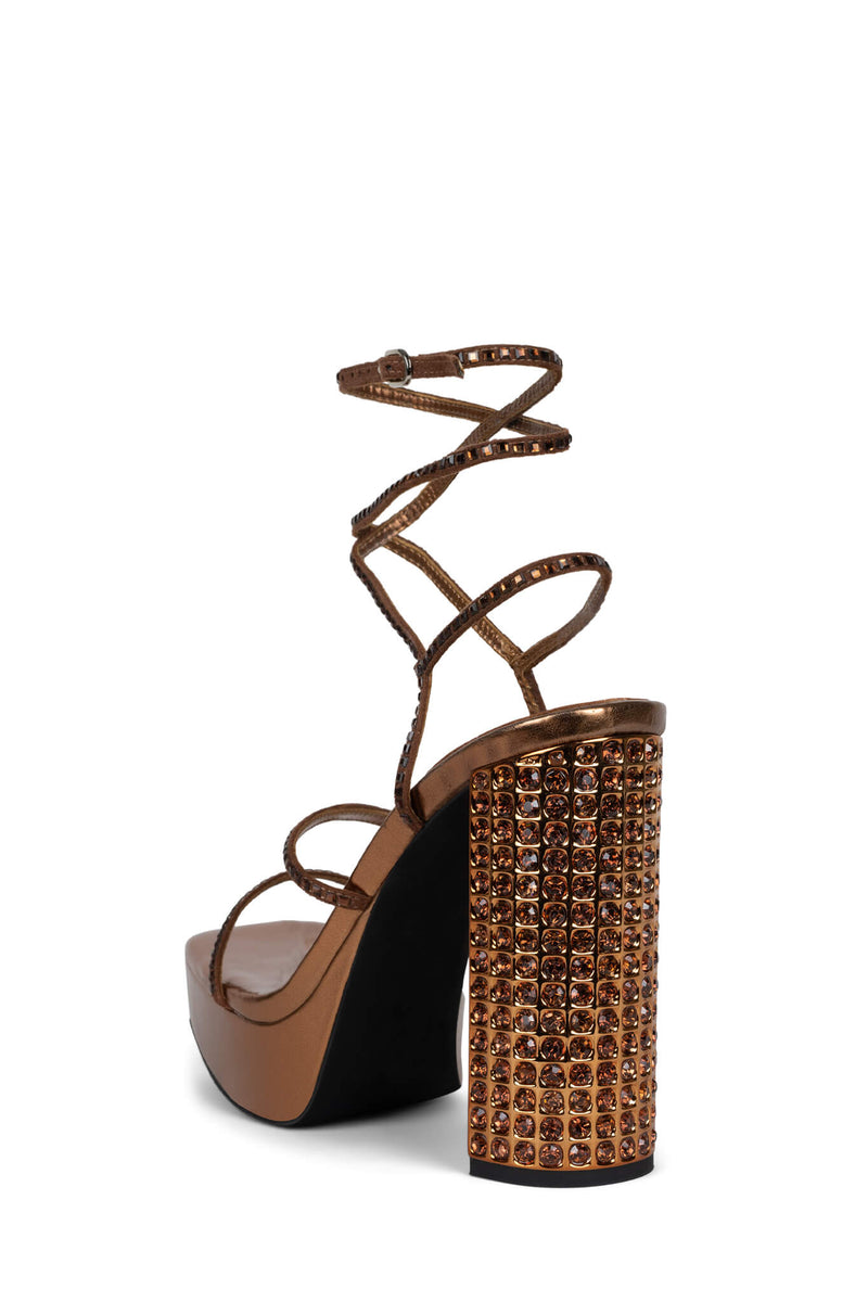 Jeffrey Campbell Rubies Women's Platform Sandals Brown | YKJUPMT-05