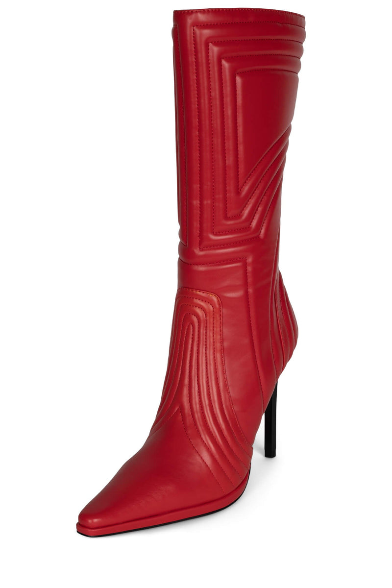 Jeffrey Campbell Selena Women's Knee High Boots Red | GVBUMPX-53