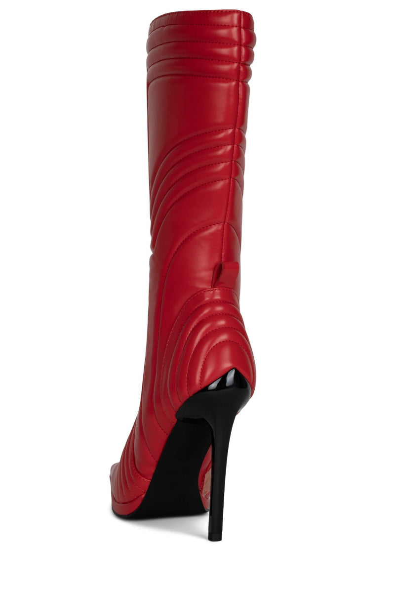 Jeffrey Campbell Selena Women's Knee High Boots Red | GVBUMPX-53