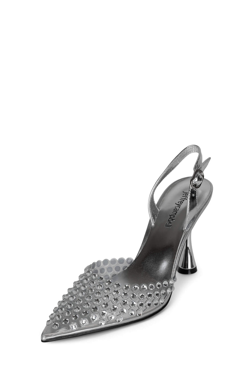 Jeffrey Campbell Shiner Women's Heels Shoes Silver | TRPMKQD-79