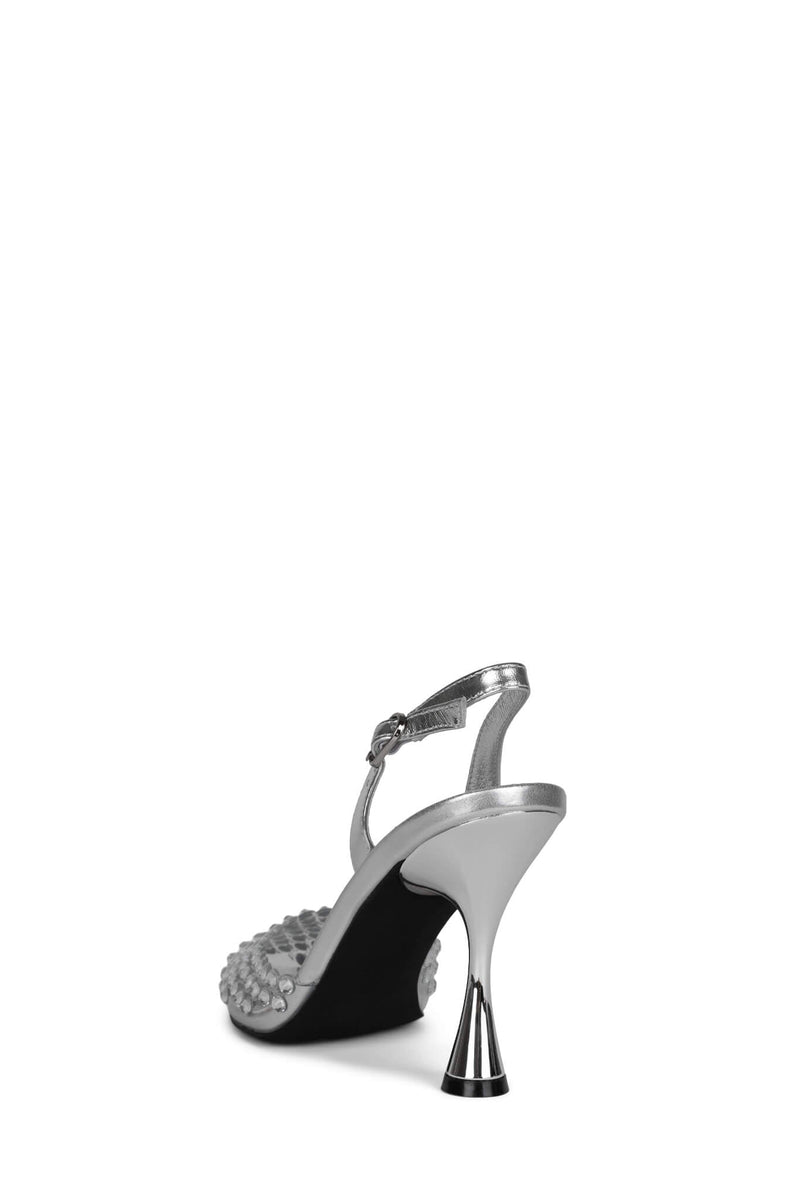 Jeffrey Campbell Shiner Women's Heels Shoes Silver | TRPMKQD-79