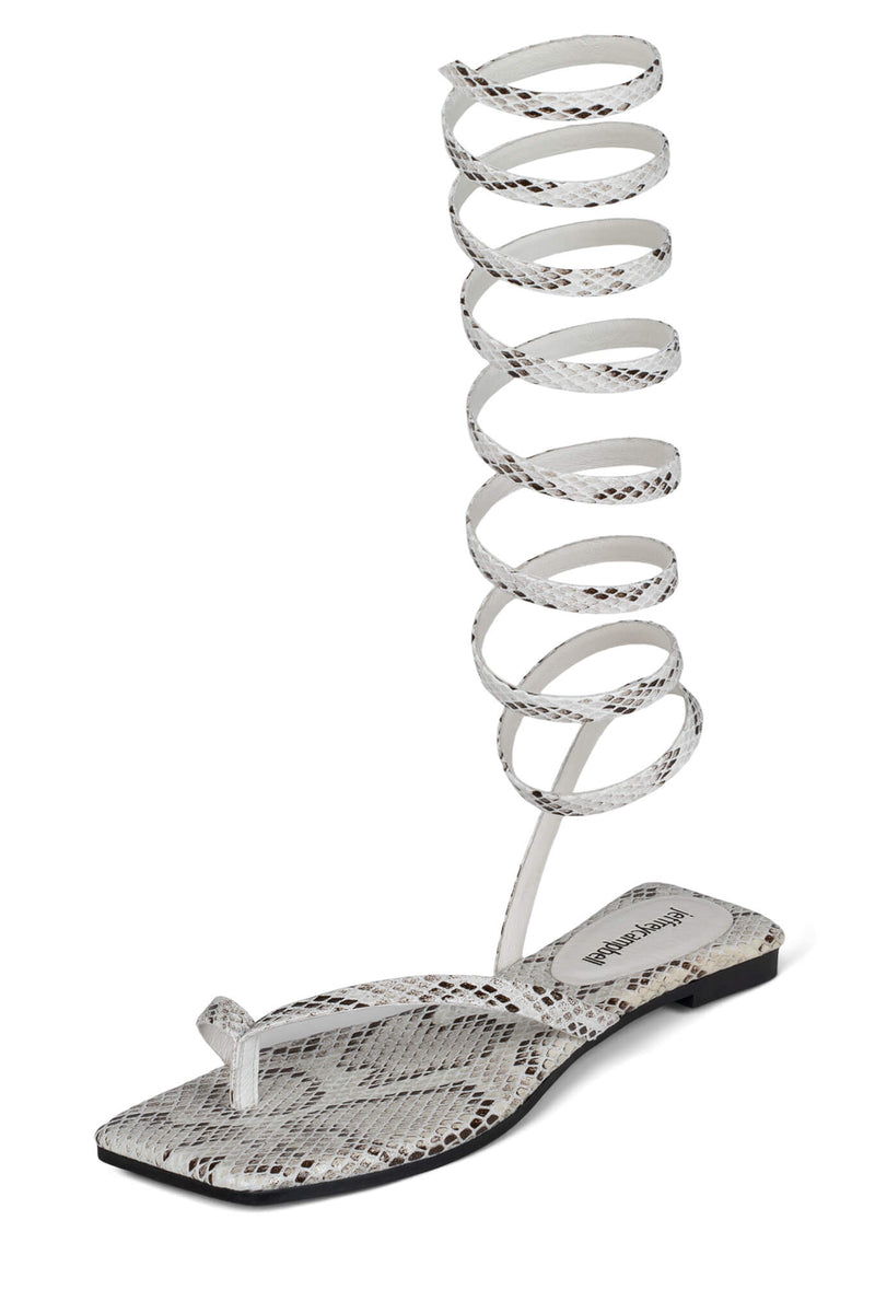 Jeffrey Campbell Slinky Women's Flat Sandals Grey | MVZHYNB-73