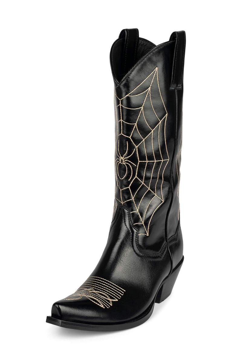 Jeffrey Campbell Spiderweb Women's Western Boots Black | PLSGFZA-04