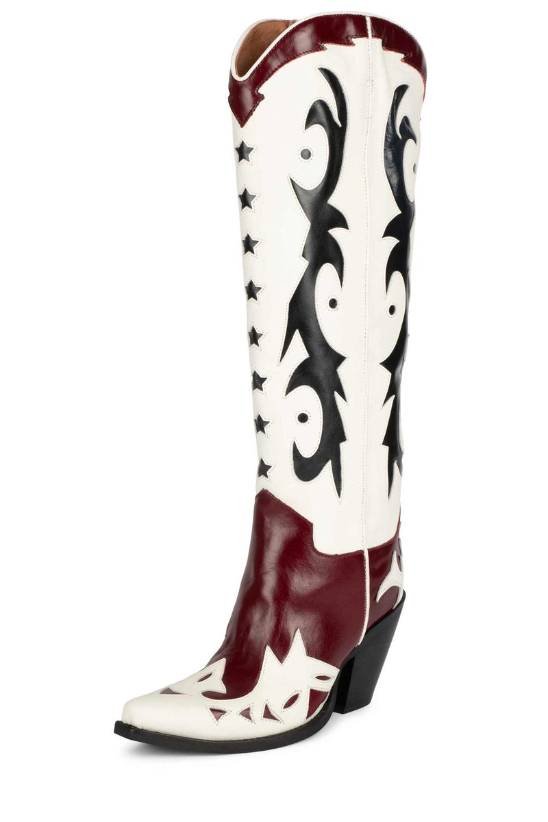 Jeffrey Campbell Starwood-2 Women's Western Boots Red / White | ANPBJZC-67