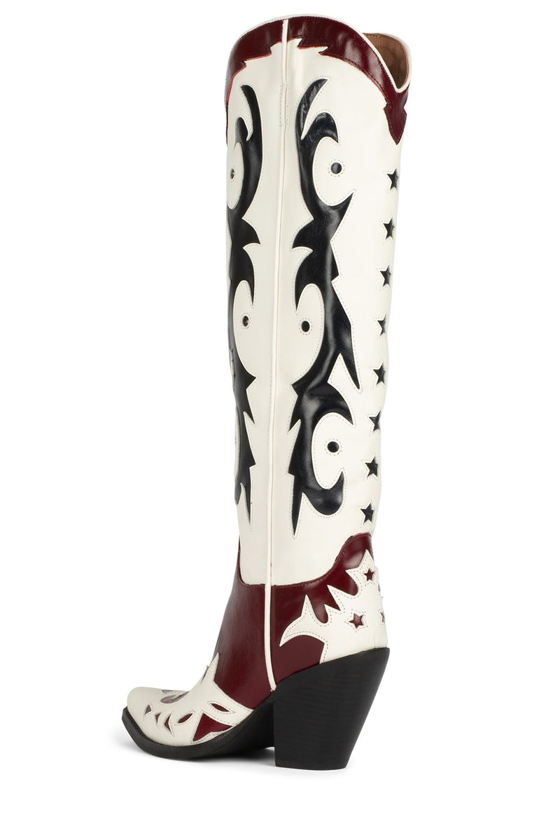 Jeffrey Campbell Starwood-2 Women's Western Boots Red / White | ANPBJZC-67