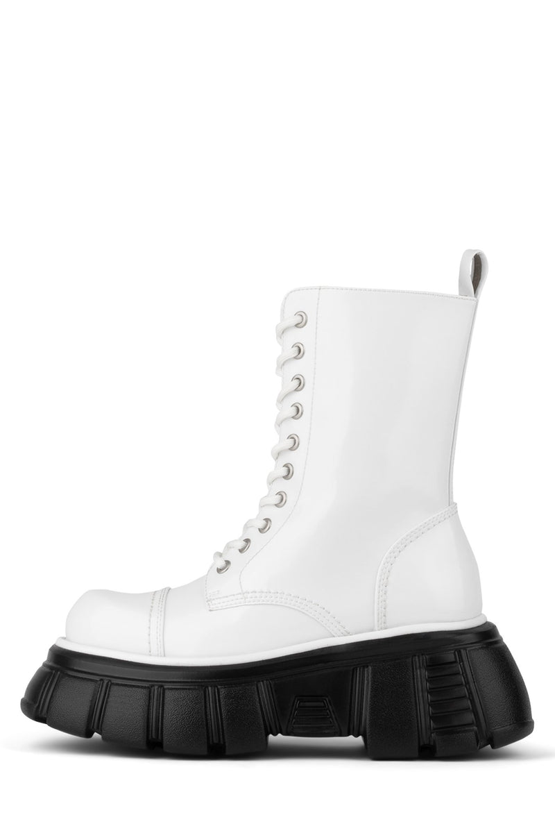 Jeffrey Campbell Stomp Women\'s Platform Boots White | GOETHYD-92