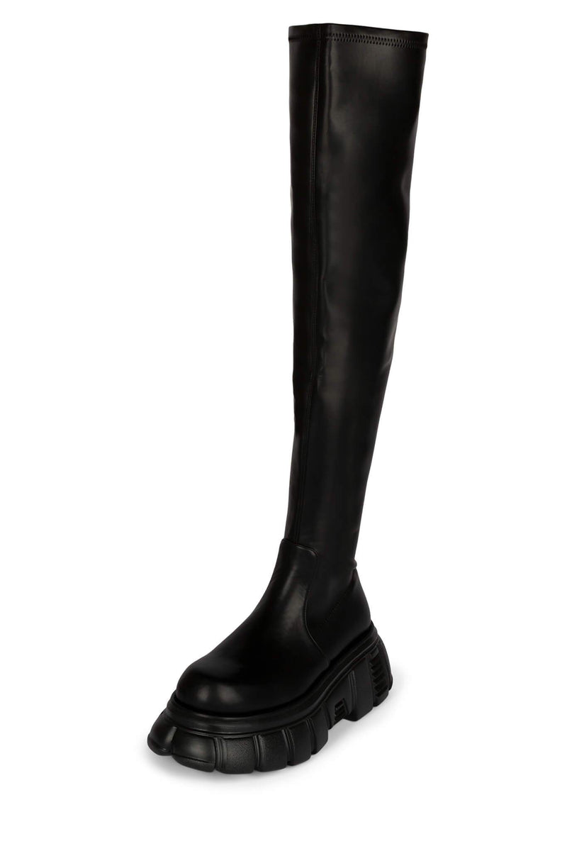 Jeffrey Campbell Stomped-Ok Women's Knee High Boots Black | GLIFYCD-17