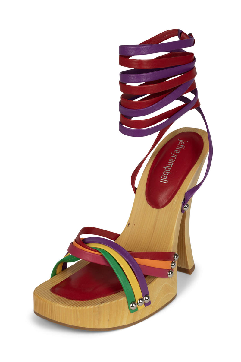 Jeffrey Campbell Sucettes Women's Platform Sandals Multicolor | RPXAWQJ-87