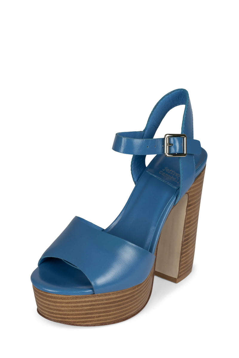 Jeffrey Campbell Summers Women's Platform Sandals Blue | URPBFXK-18