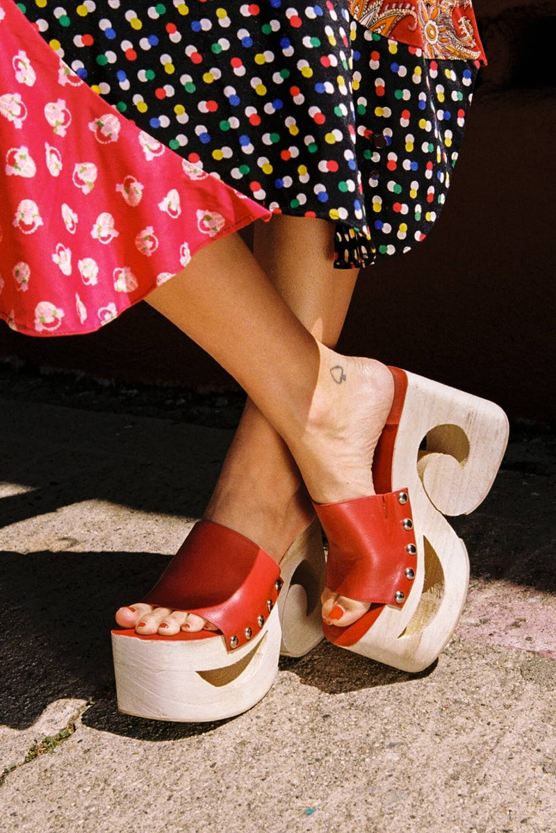 Jeffrey Campbell Symbolic Women's Platform Sandals Red | MOPVIUD-38