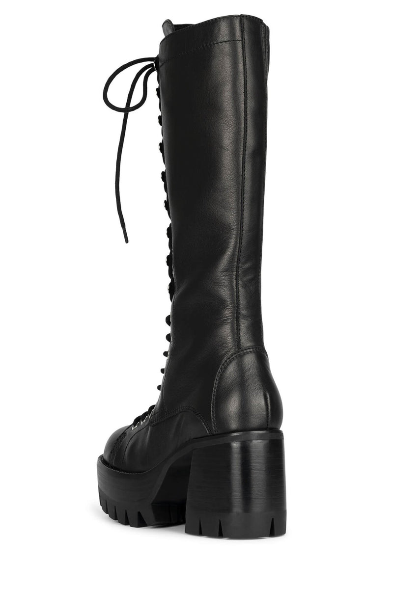 Jeffrey Campbell Tank-Girl Women's Knee High Boots Black | DJZURVH-16