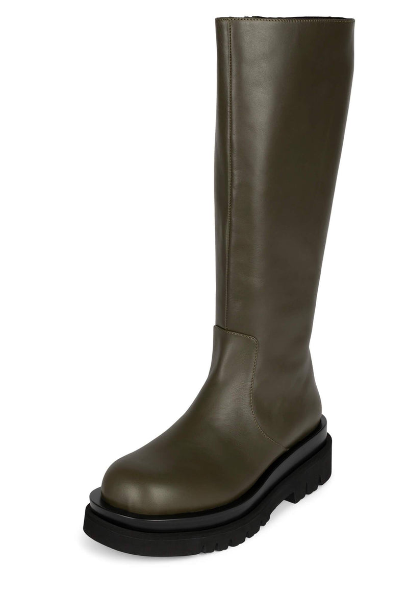 Jeffrey Campbell Tanked-Kh Women's Knee High Boots Dark Green | XOJFDEV-98