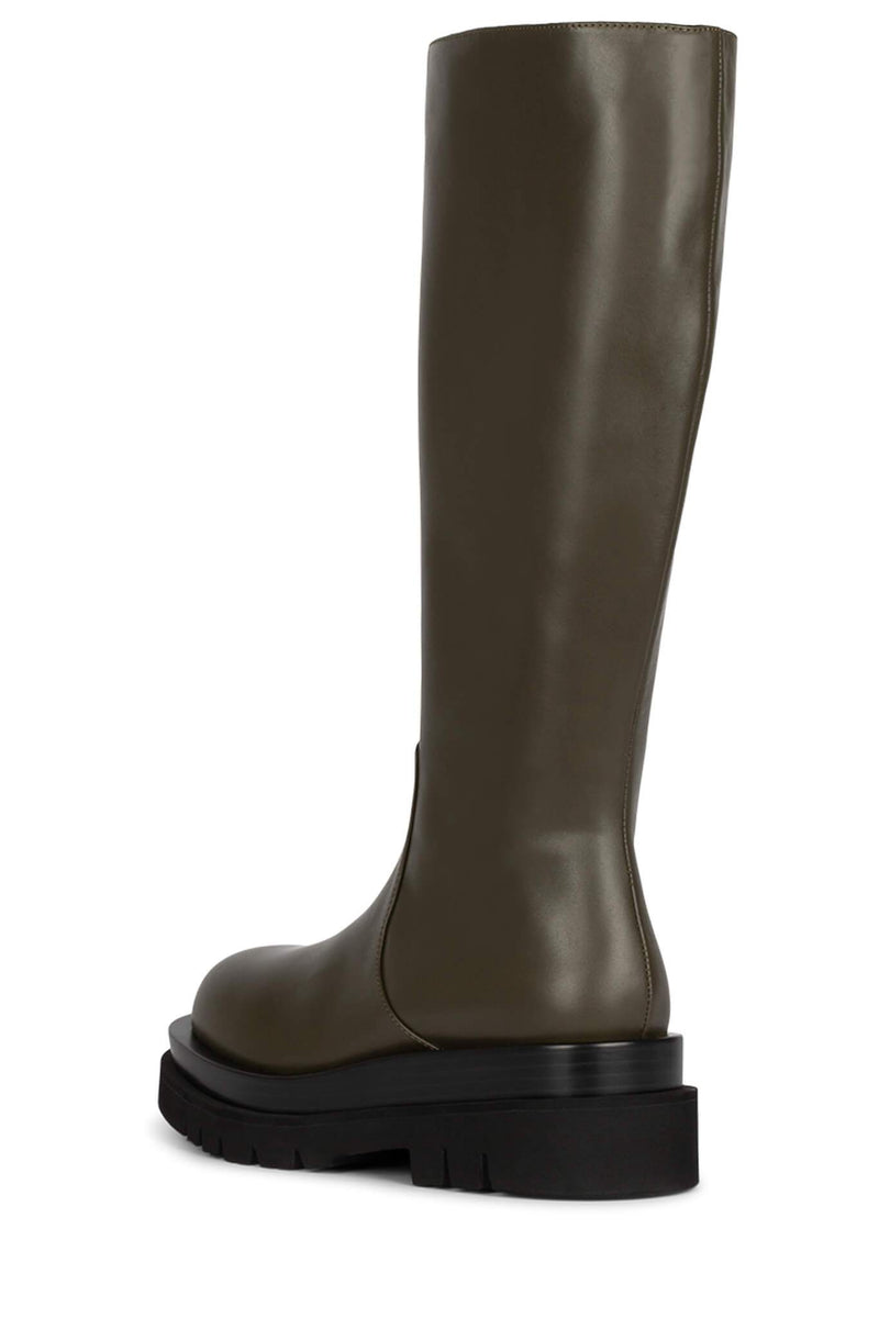 Jeffrey Campbell Tanked-Kh Women's Knee High Boots Dark Green | XOJFDEV-98