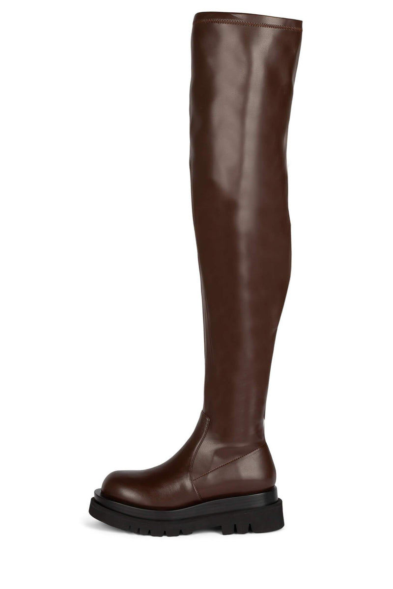 Jeffrey Campbell Tanked-Ok Women's Knee High Boots Green | TGBQWVH-95