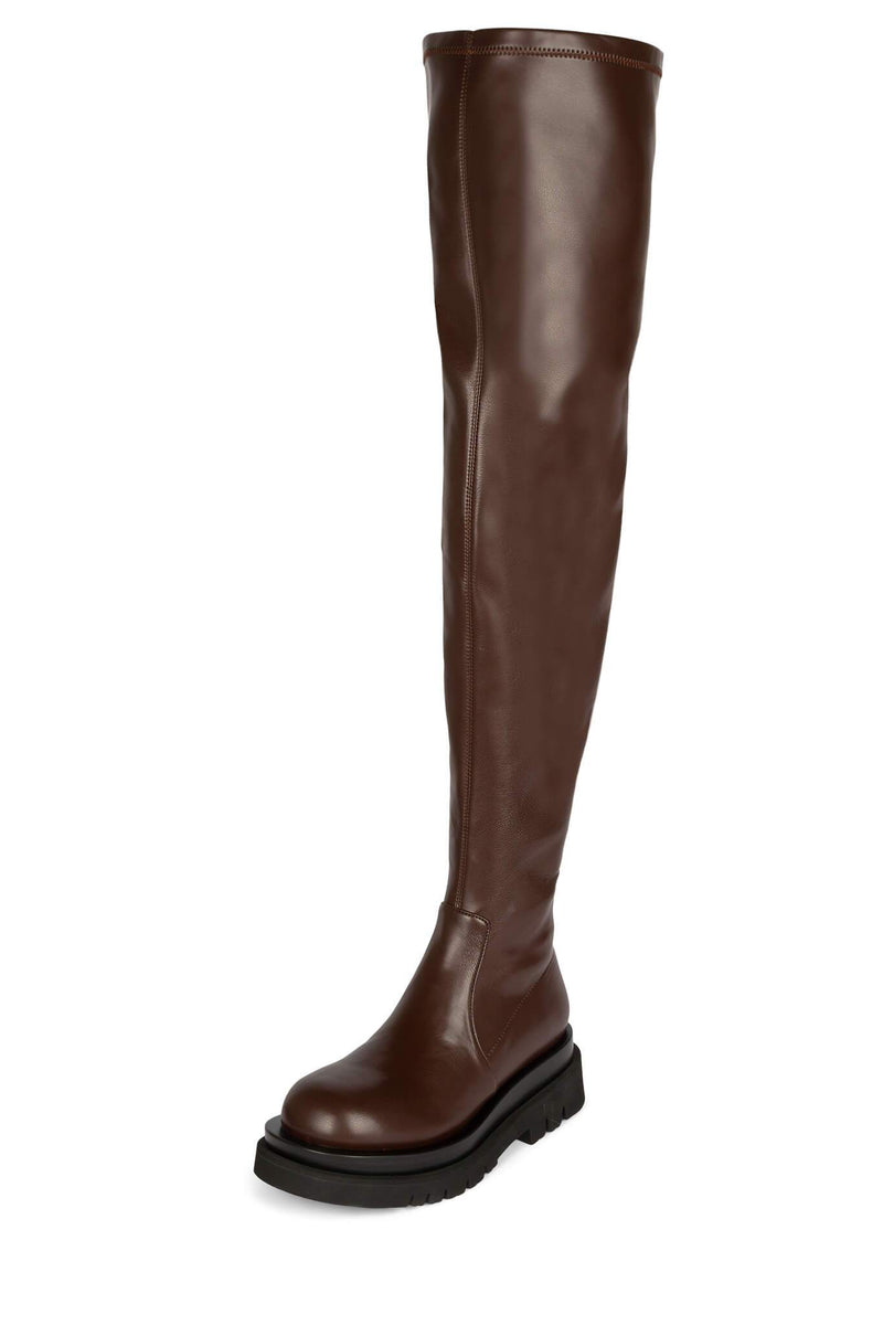 Jeffrey Campbell Tanked-Ok Women's Knee High Boots Green | TGBQWVH-95