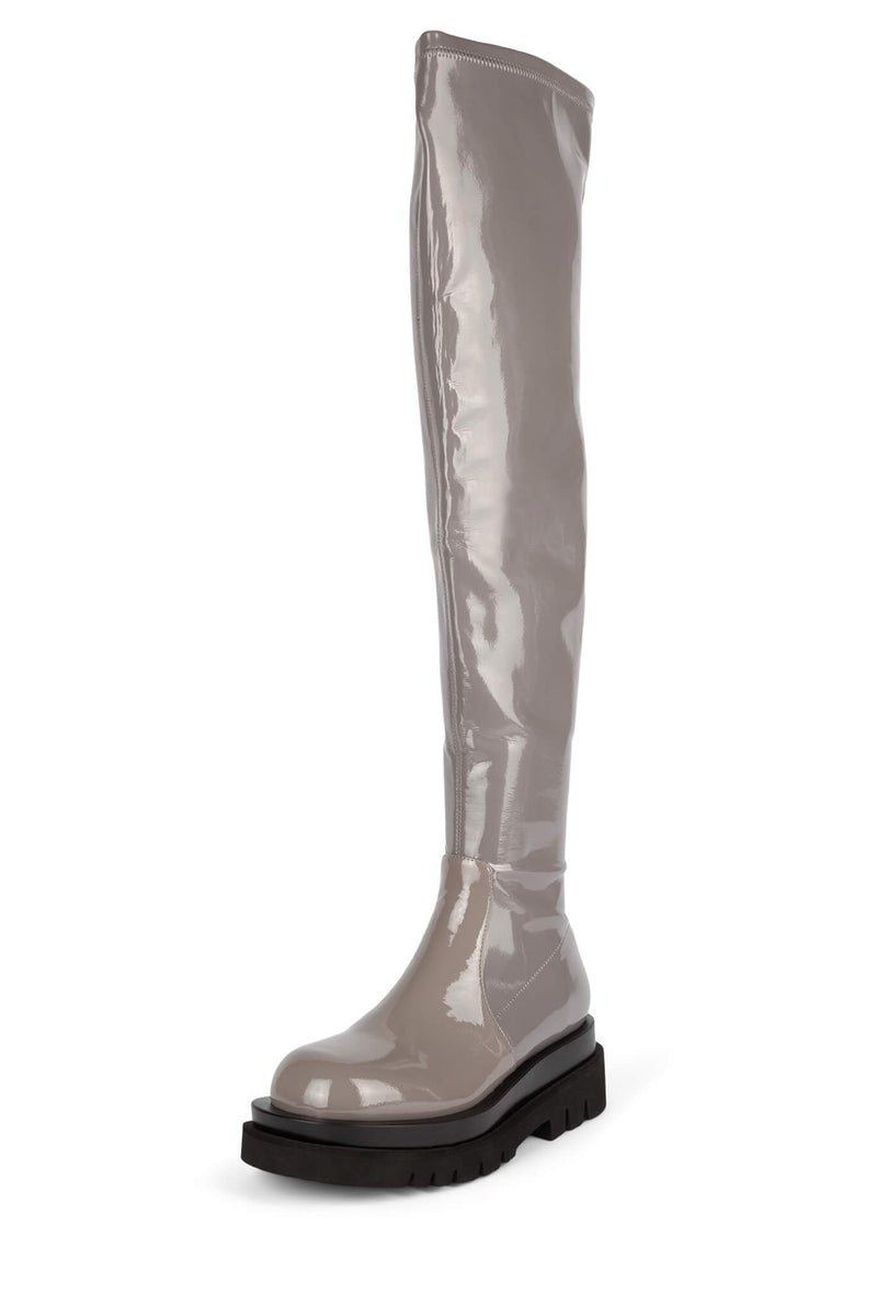 Jeffrey Campbell Tanked-Ok Women's Knee High Boots Green | TGBQWVH-95