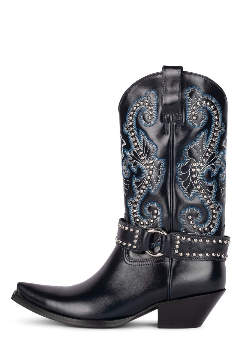 Jeffrey Campbell The-Kid-H Women's Western Boots Blue | RCOKHVY-45