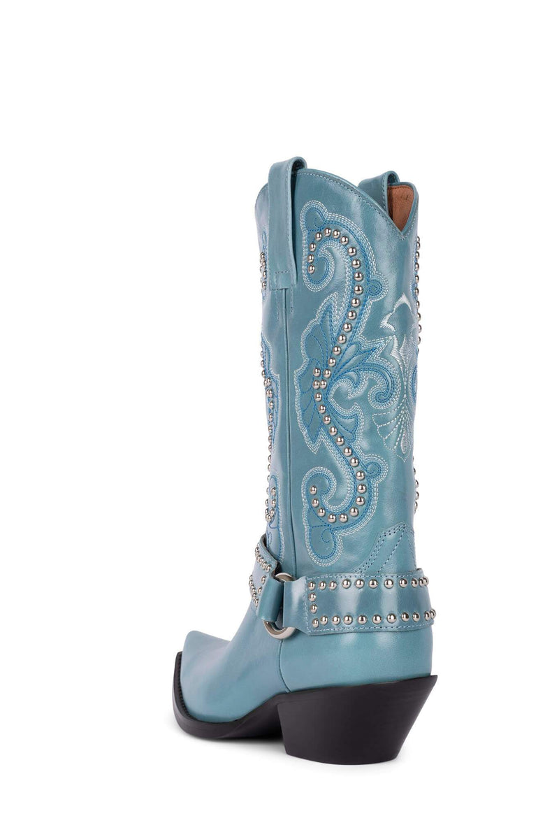 Jeffrey Campbell The-Kid-H Women's Western Boots Blue | RCOKHVY-45