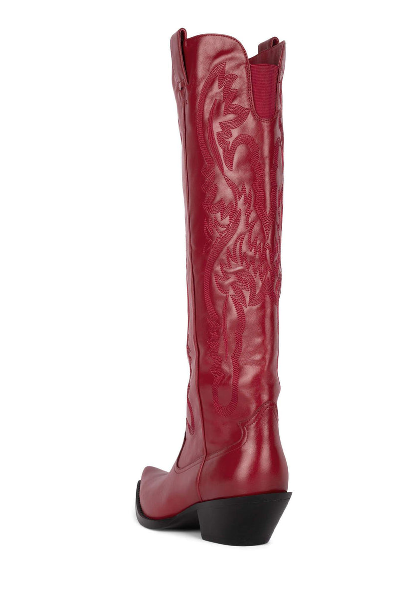 Jeffrey Campbell The-Kid-Kh Women's Knee High Boots Red | IXVNGBO-09