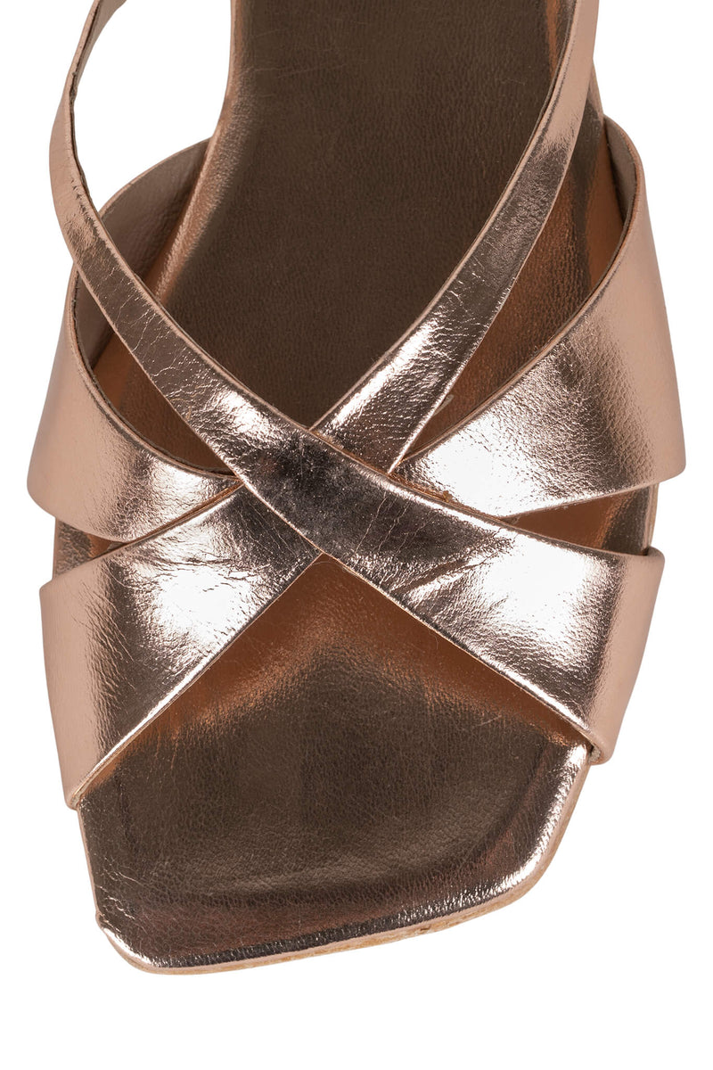 Jeffrey Campbell Thyra Women's Flat Sandals Rose Gold | AVKIDZF-65