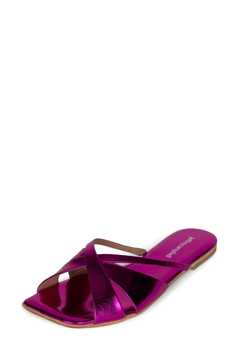 Jeffrey Campbell Thyra Women's Flat Sandals Fuchsia | FHZWEJB-62