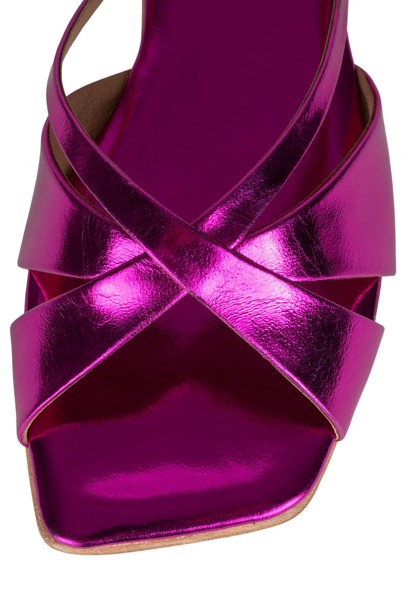 Jeffrey Campbell Thyra Women's Flat Sandals Fuchsia | FHZWEJB-62