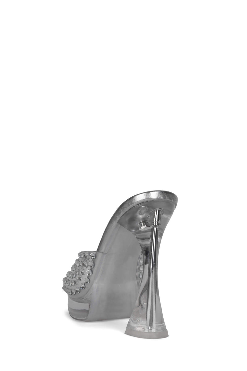 Jeffrey Campbell Tianna-Jwl Women's Platform Sandals Silver | BQHEKMO-02