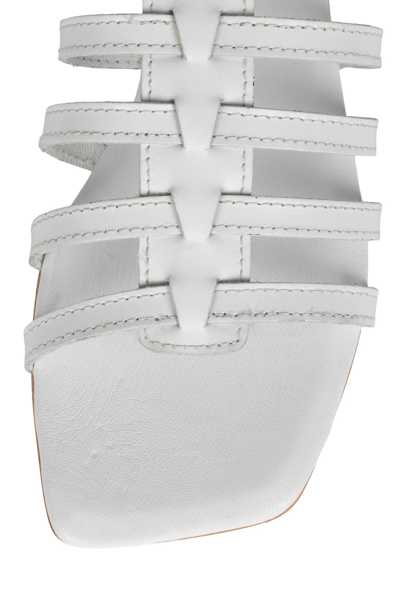 Jeffrey Campbell Top-2 Women's Flat Sandals White | GEWJHDO-20