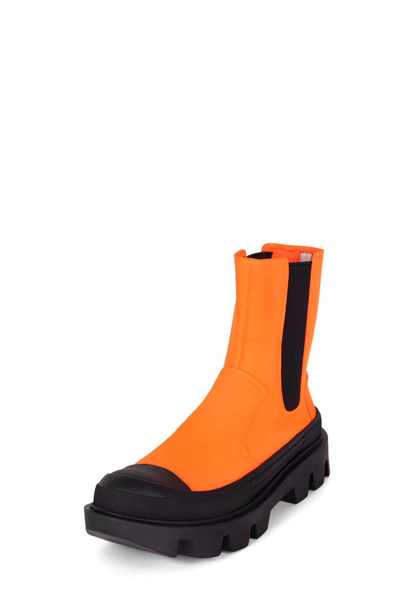 Jeffrey Campbell Tough-Guy Women's Rain Boots Orange | GUNLQEX-31