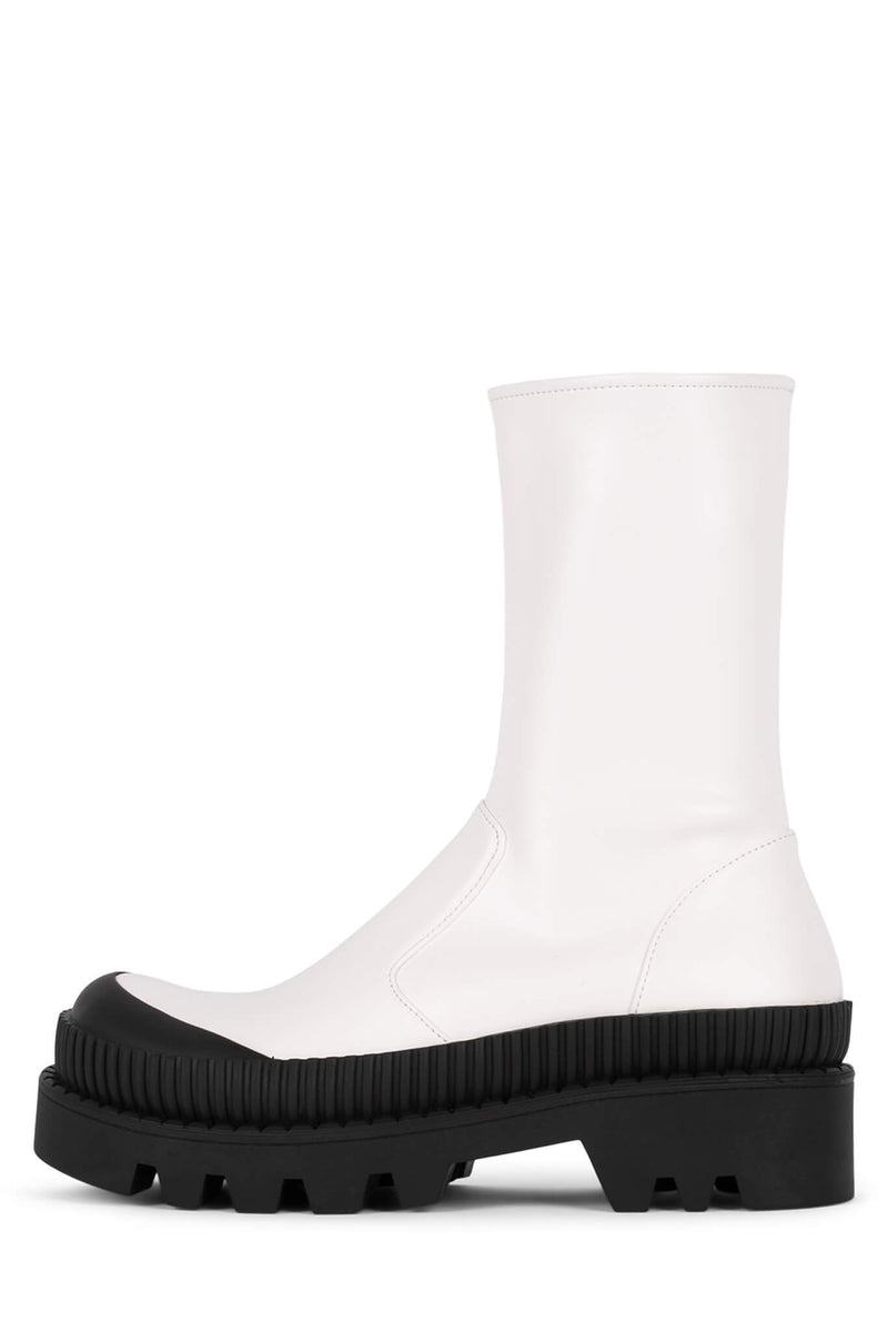 Jeffrey Campbell Tough Women\'s Rain Boots White | RCGTOHA-94