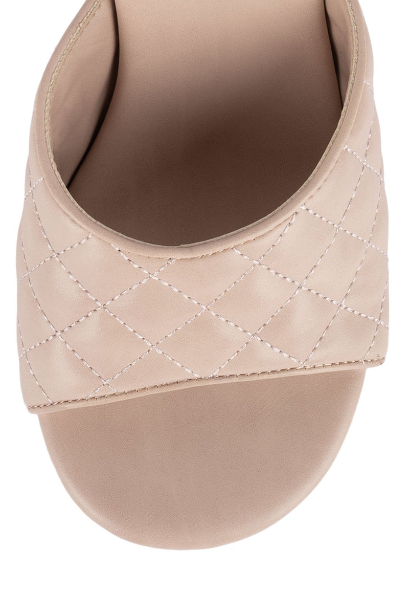 Jeffrey Campbell Utopias-Q Women's Heels Beige | VBXDOLC-45