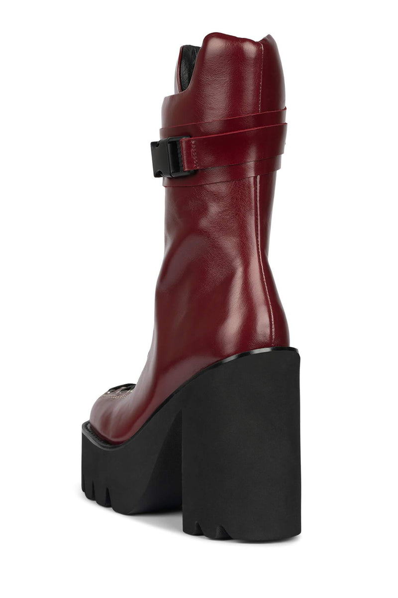 Jeffrey Campbell Viking Women's Platform Boots Red | IWBTEKV-72