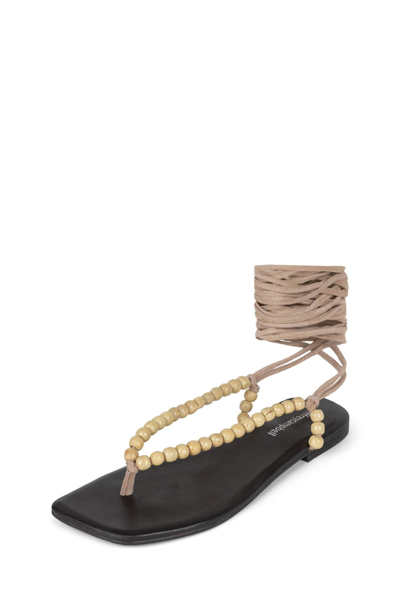 Jeffrey Campbell Xeniah Women's Flat Sandals Beige | QZECAGR-42