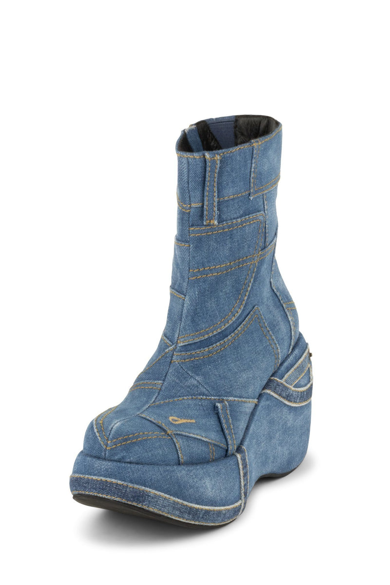 Jeffrey Campbell Yasmin Women's Platform Boots Blue | FMGTKBY-18