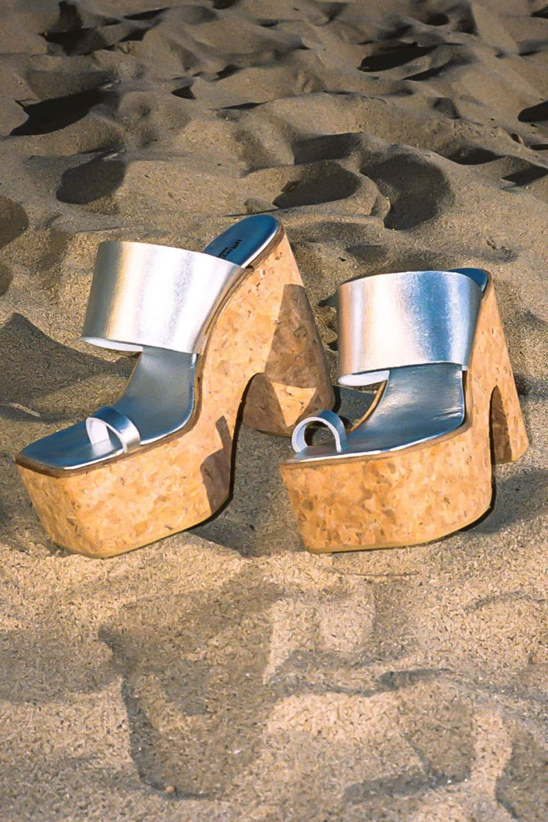 Jeffrey Campbell Yesmina-St Women's Platform Sandals Silver | MHXPUWT-49