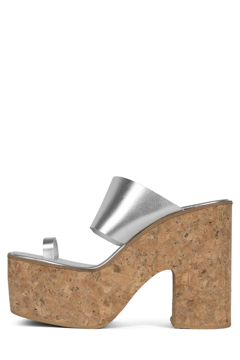 Jeffrey Campbell Yesmina-St Women\'s Platform Sandals Silver | MHXPUWT-49